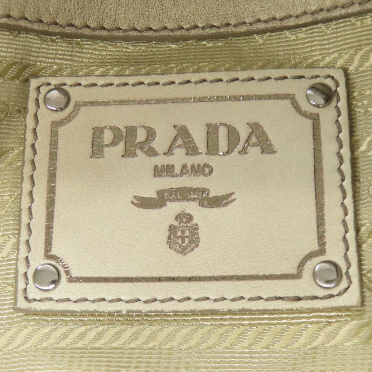 PRADA Handbag Calfskin gray 2WAY