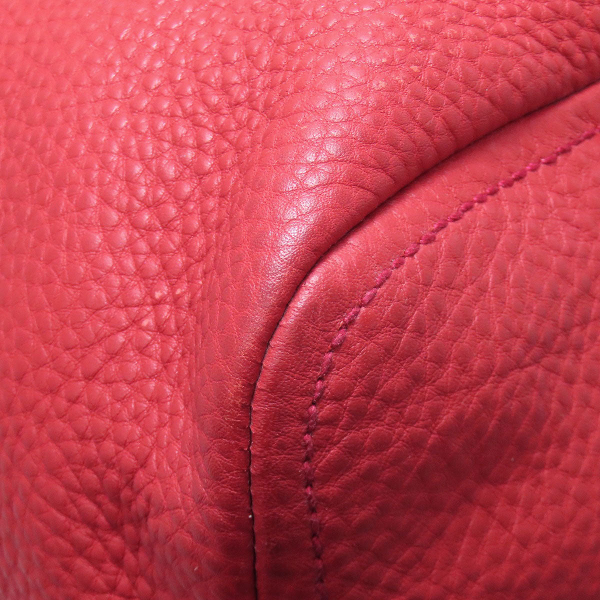 PRADA Shoulder Bag Calfskin Red one belt