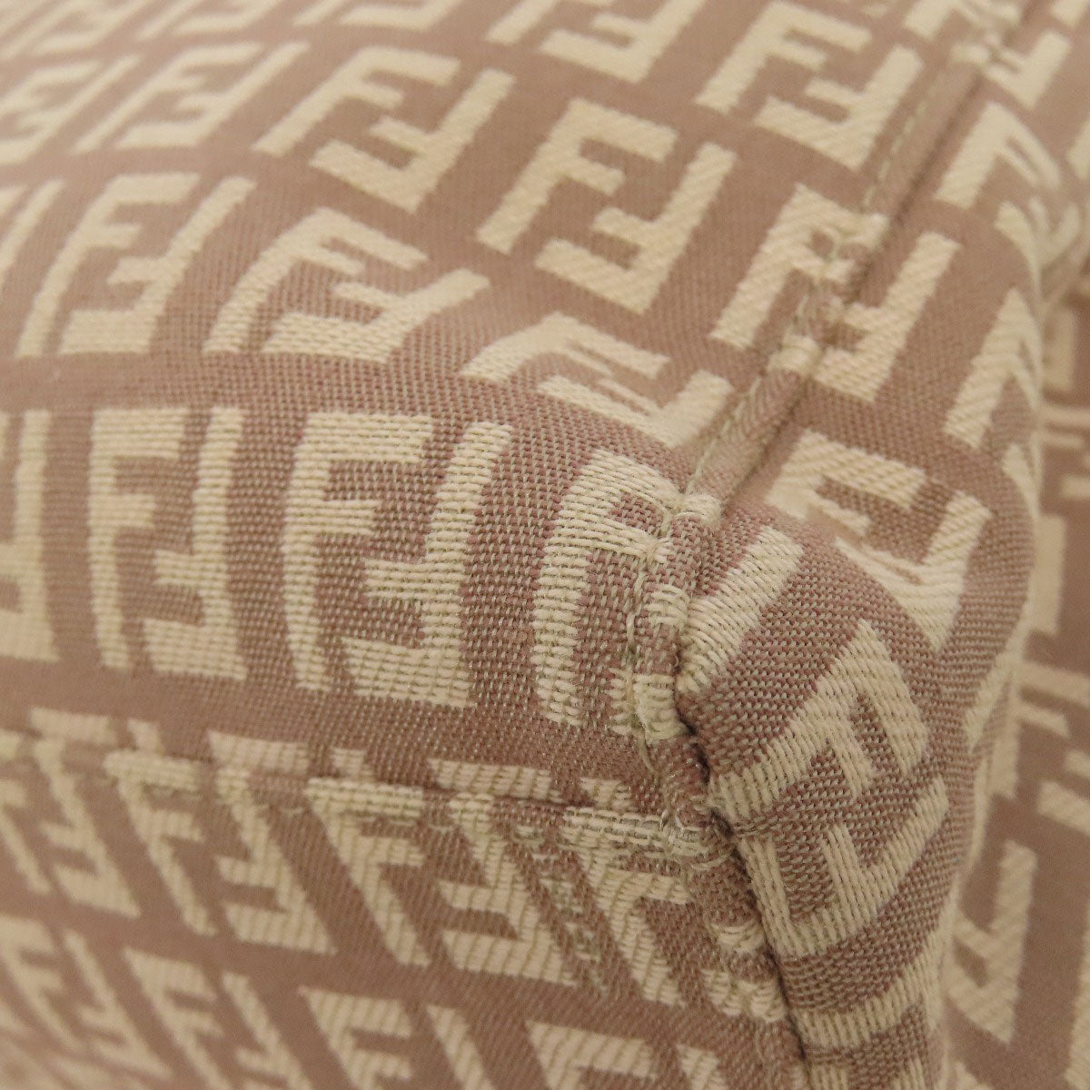 FENDI Handbag canvas pink Zucchino