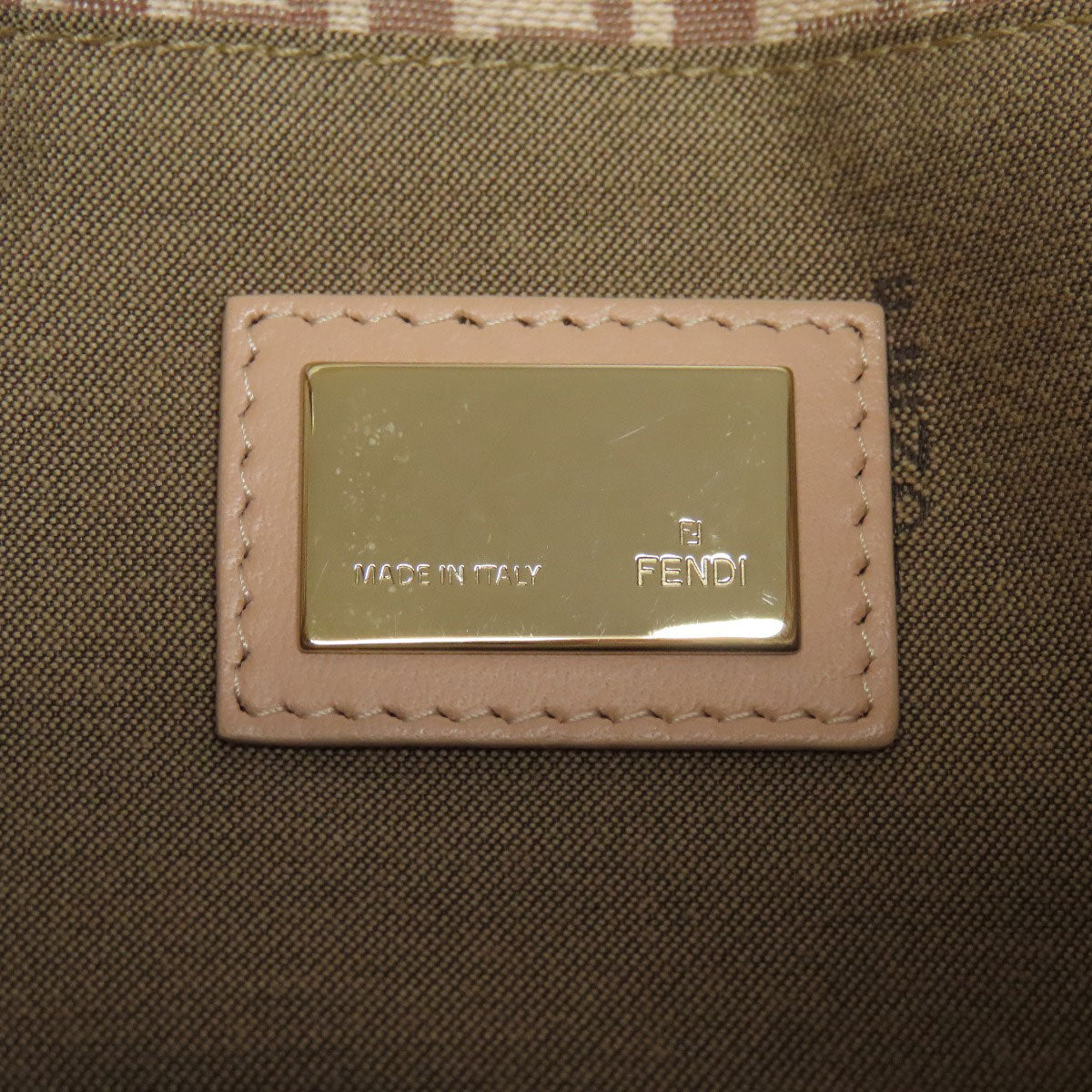 FENDI Handbag canvas pink Zucchino