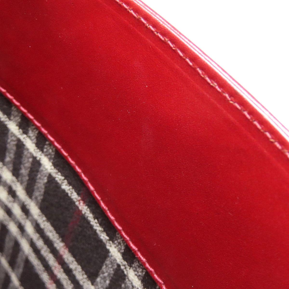 BURBERRY Handbag leather Red logo