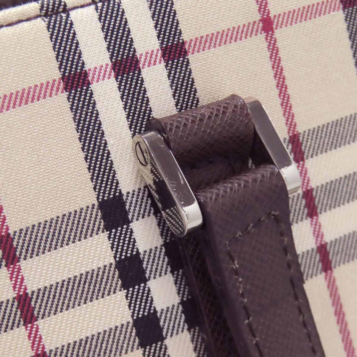 BURBERRY Handbag canvas beige Nova Check