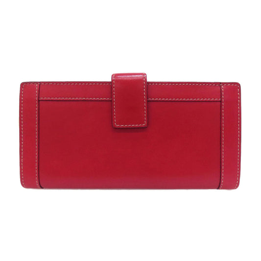 GUCCI Long Wallet Purse 153211 Calfskin Red W Hook Wallet