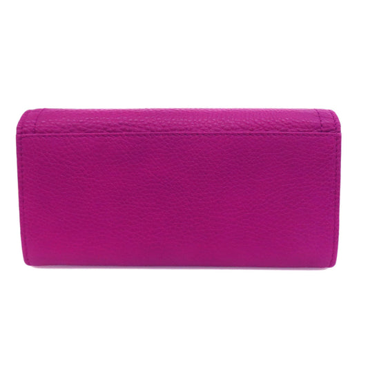 GUCCI Long Wallet Purse leather purple Half Horsebit