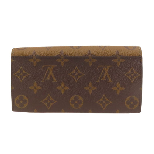 LOUIS VUITTON Long Wallet Purse M82157 Monogram reverse Brown Portefeuille Emily