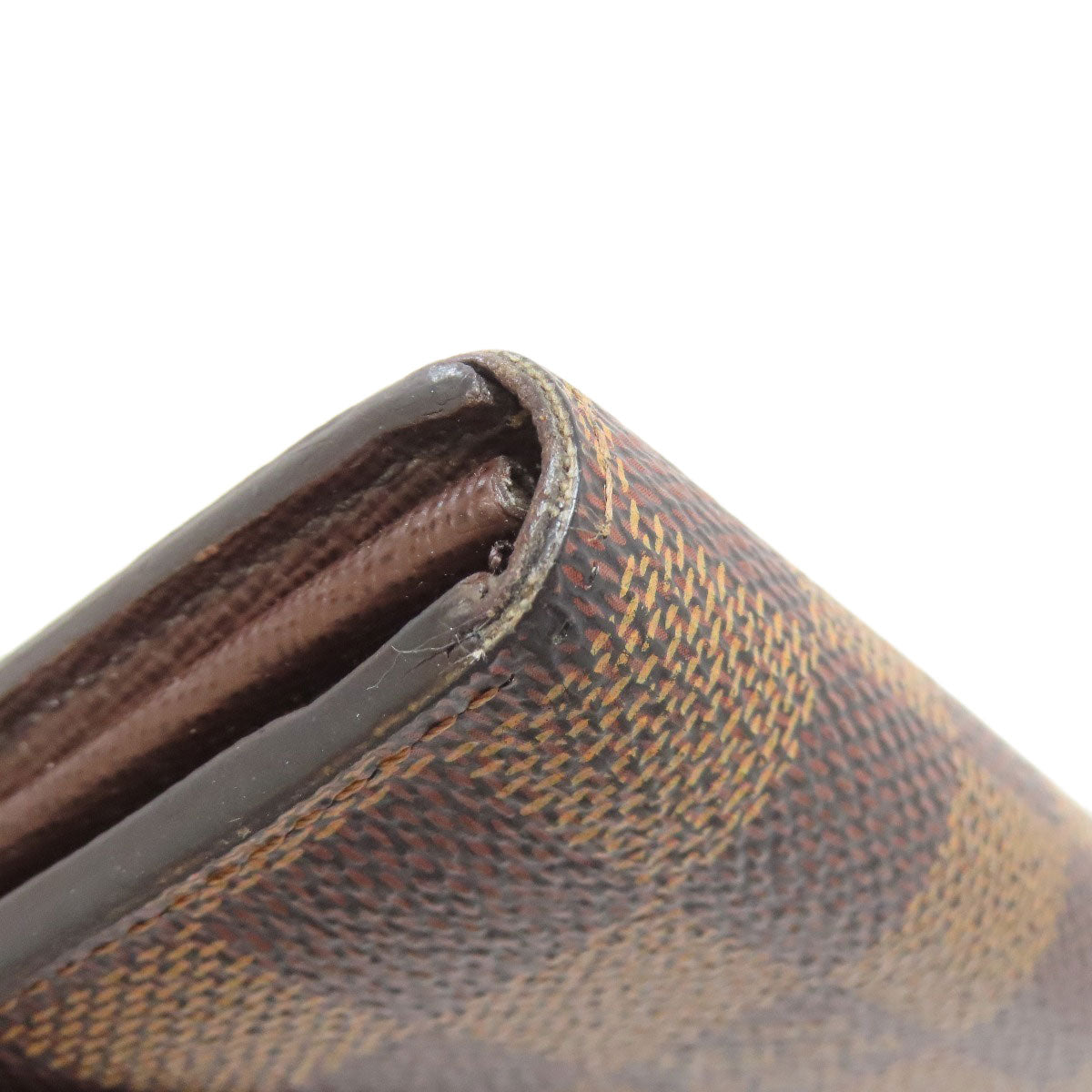 LOUIS VUITTON Long Wallet Purse N63209 Damier canvas Brown Portefeuille Sara