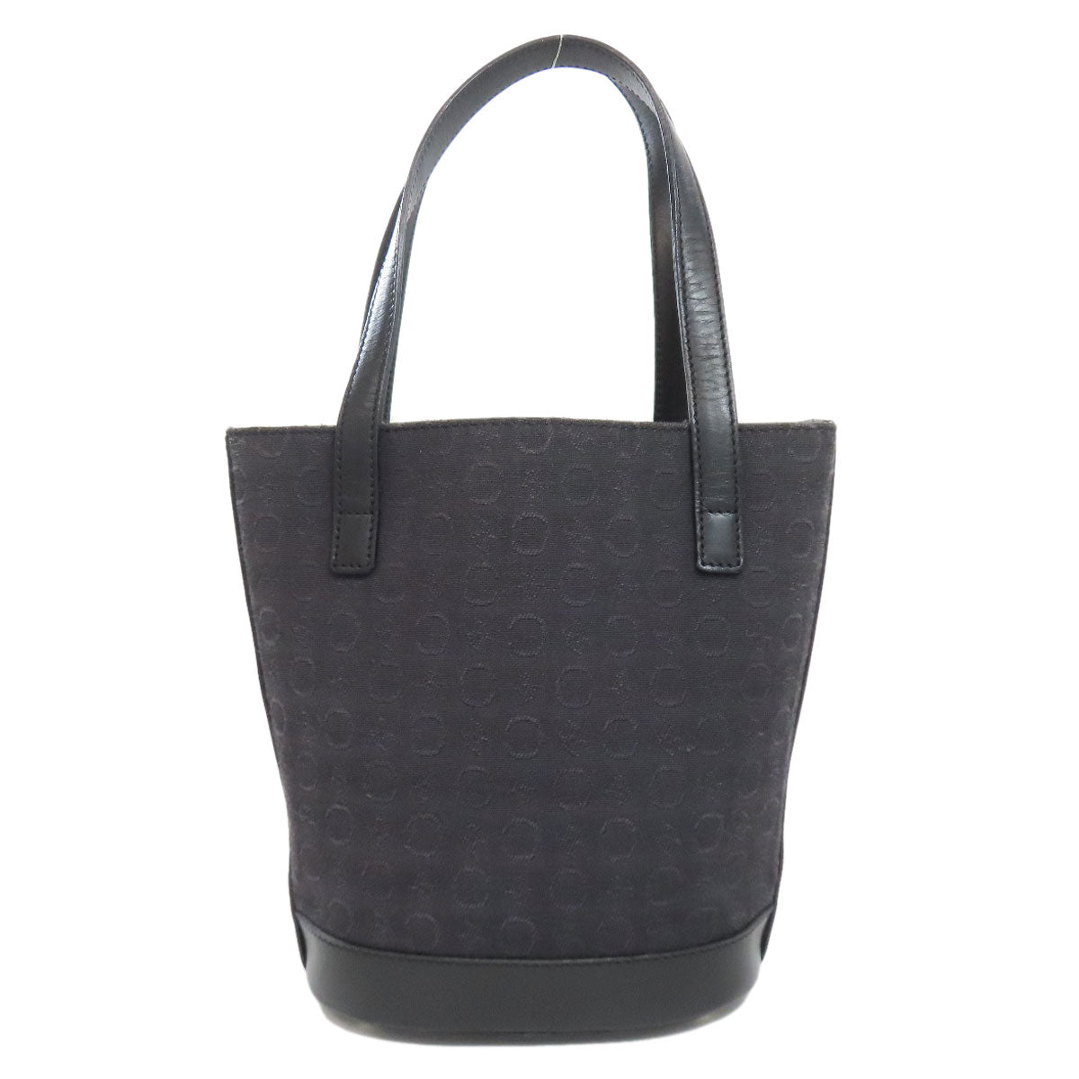 CELINE Handbag canvas black C Macadam