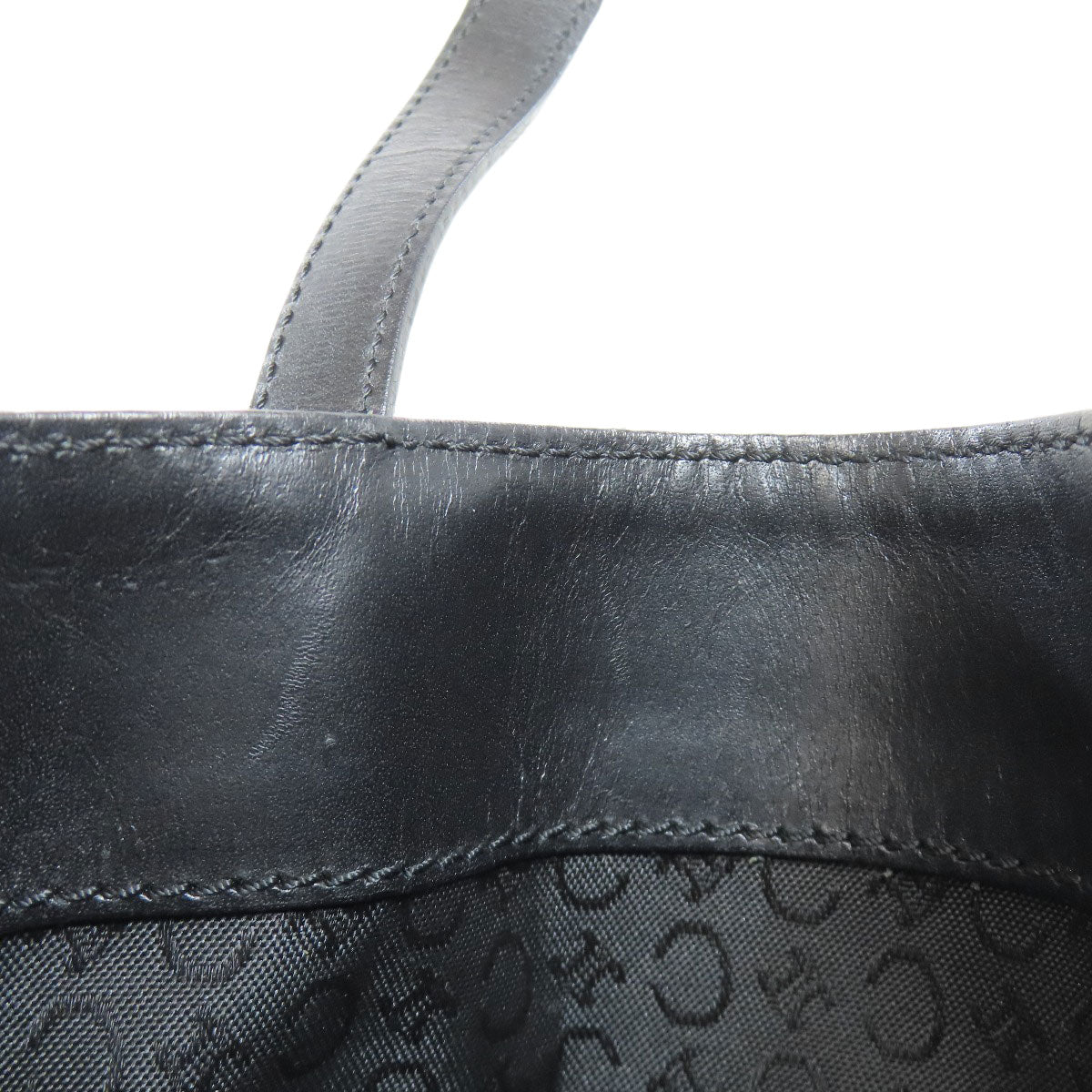 CELINE Handbag canvas black C Macadam