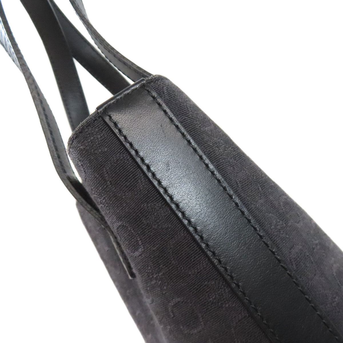CELINE Handbag canvas black C Macadam