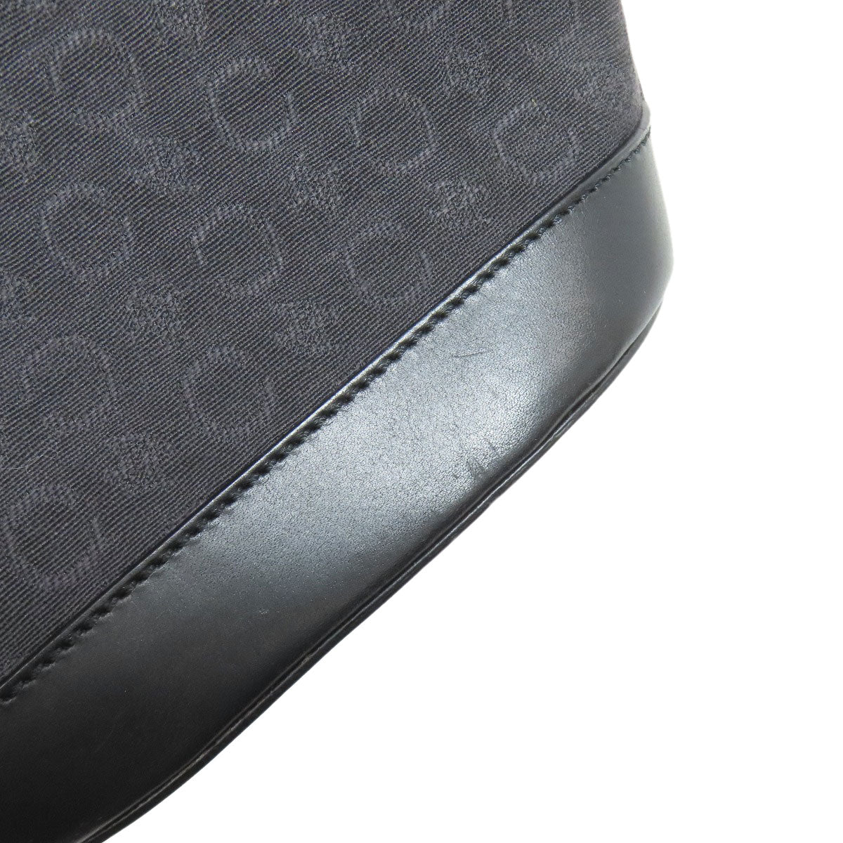 CELINE Handbag canvas black C Macadam