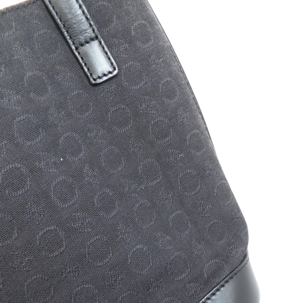 CELINE Handbag canvas black C Macadam