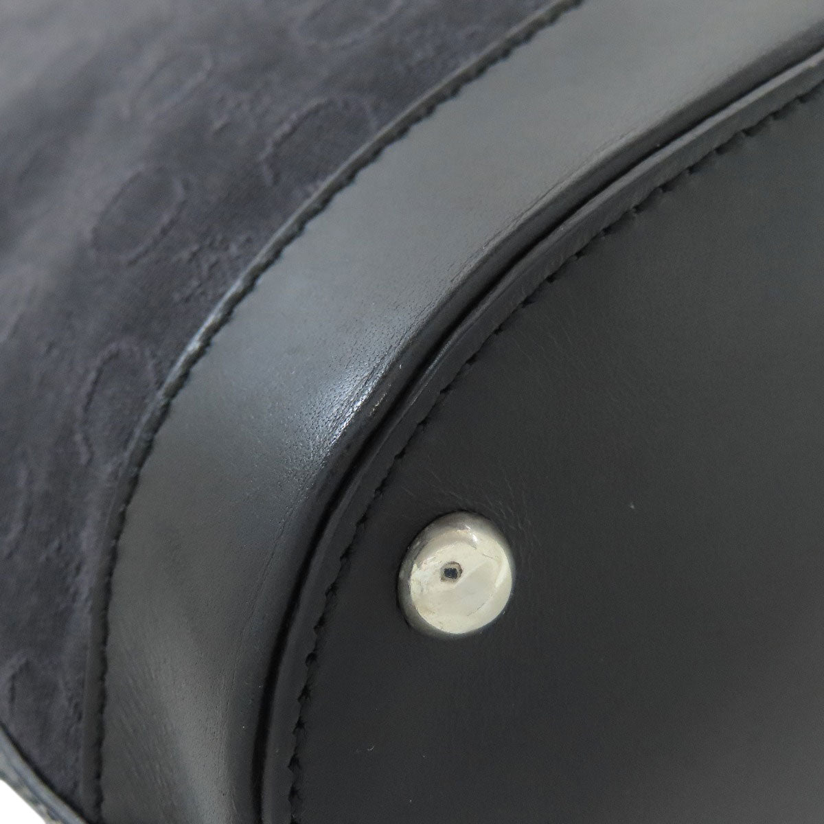 CELINE Handbag canvas black C Macadam