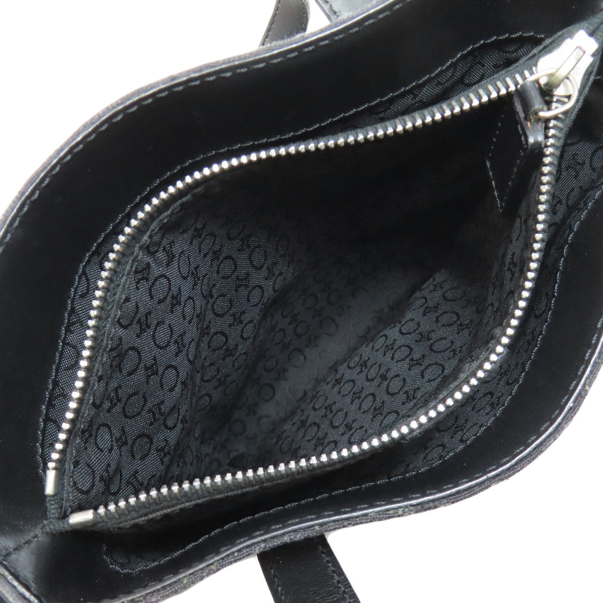 CELINE Handbag canvas black C Macadam
