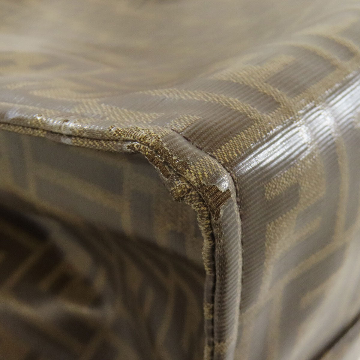 FENDI Tote Bag Coated canvas Brown Fila collaboration Zucca Pattern