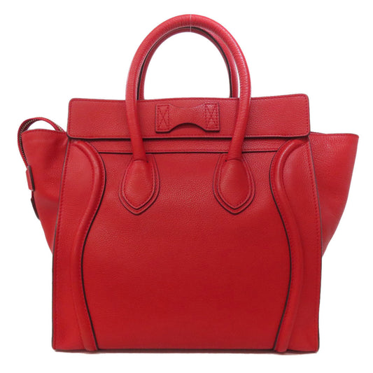 CELINE Handbag Calfskin Red Luggage mini