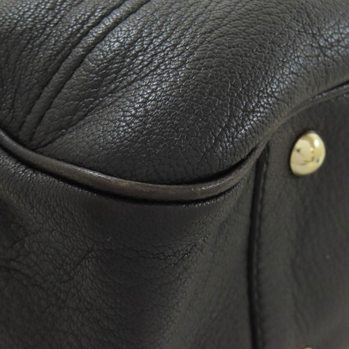 GUCCI Tote Bag 163805 leather black GG Princey Ribbon