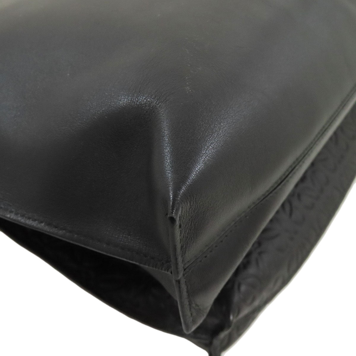 LOEWE Shoulder Bag leather black anagram