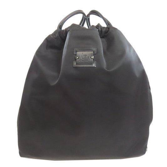 Christian Louboutin Backpack Nylon black logo knapsack