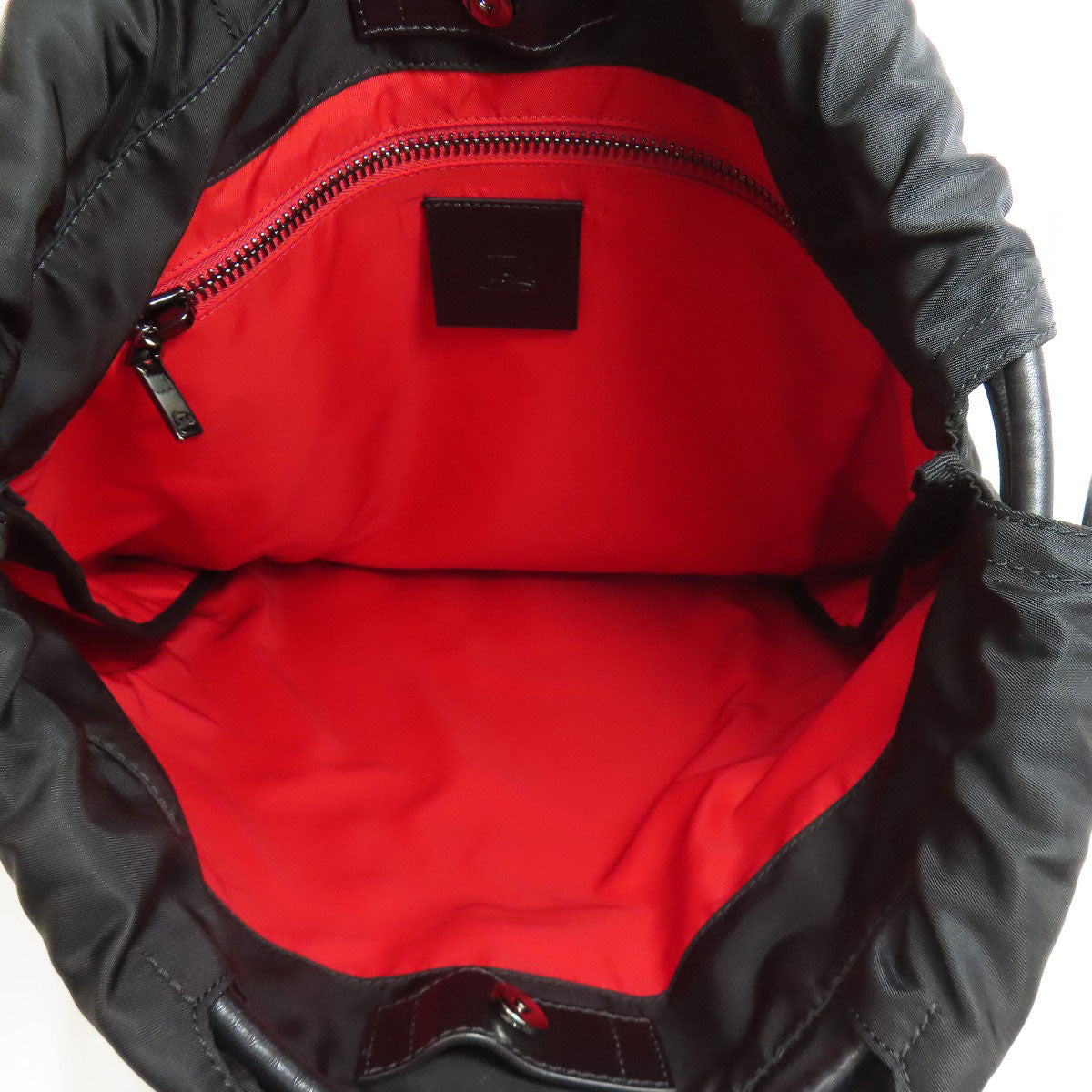 Christian Louboutin Backpack Nylon black logo knapsack