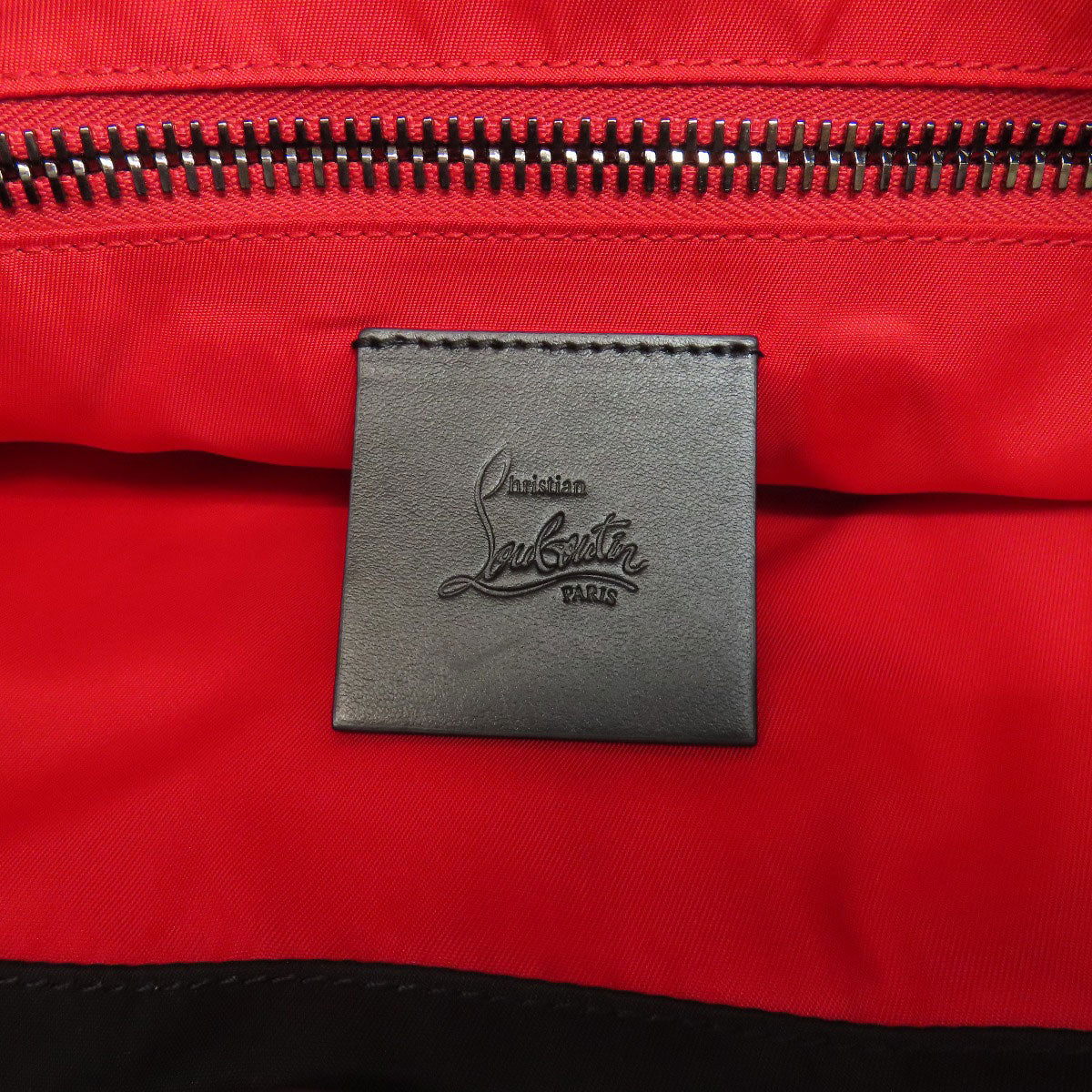 Christian Louboutin Backpack Nylon black logo knapsack