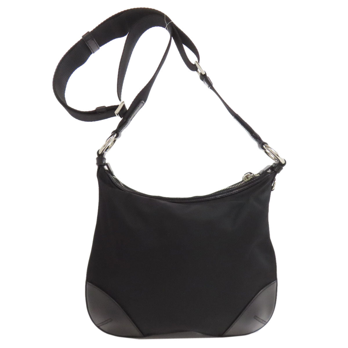 PRADA Shoulder Bag Nylon black logoMetal