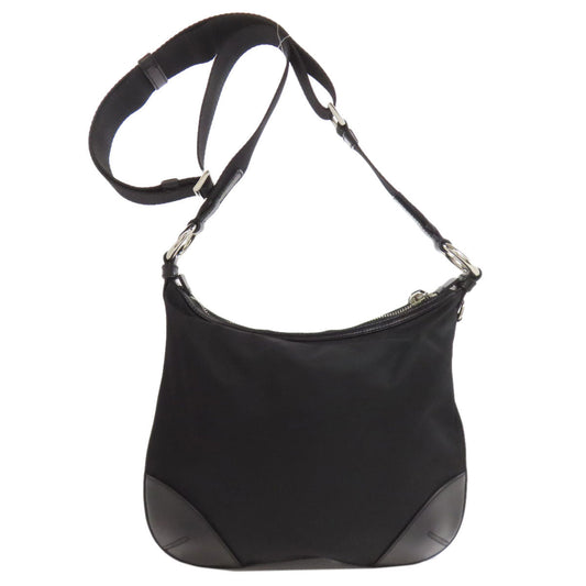 PRADA Shoulder Bag Nylon black logoMetal