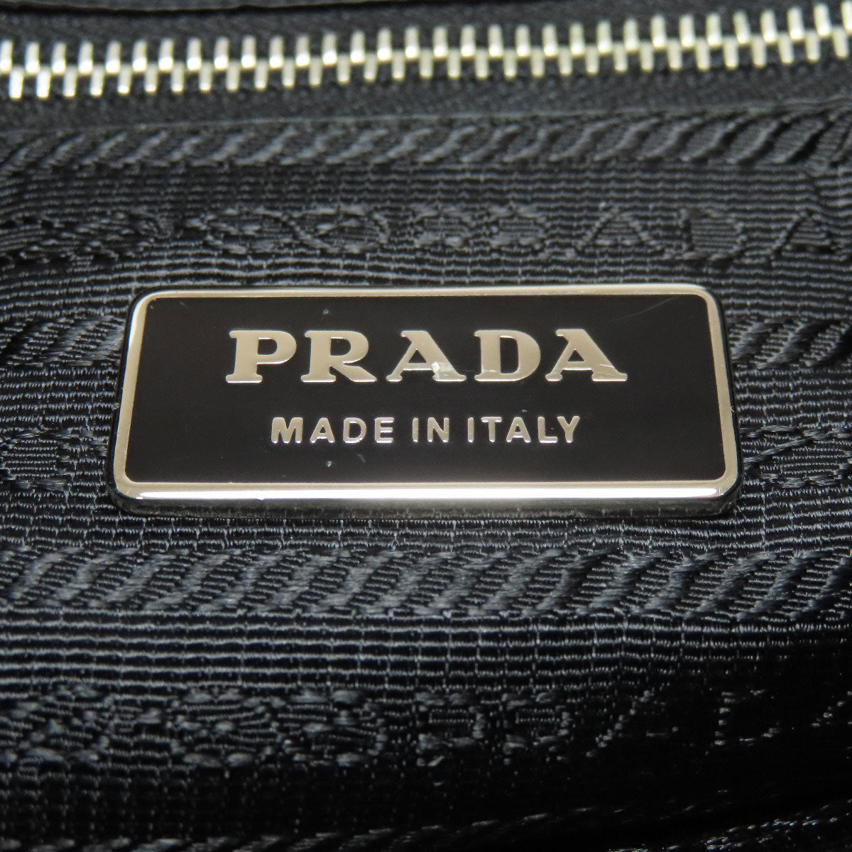 PRADA Shoulder Bag Nylon black logoMetal