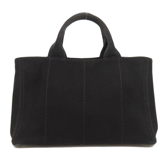 PRADA Handbag canvas black Canapa 2WAY