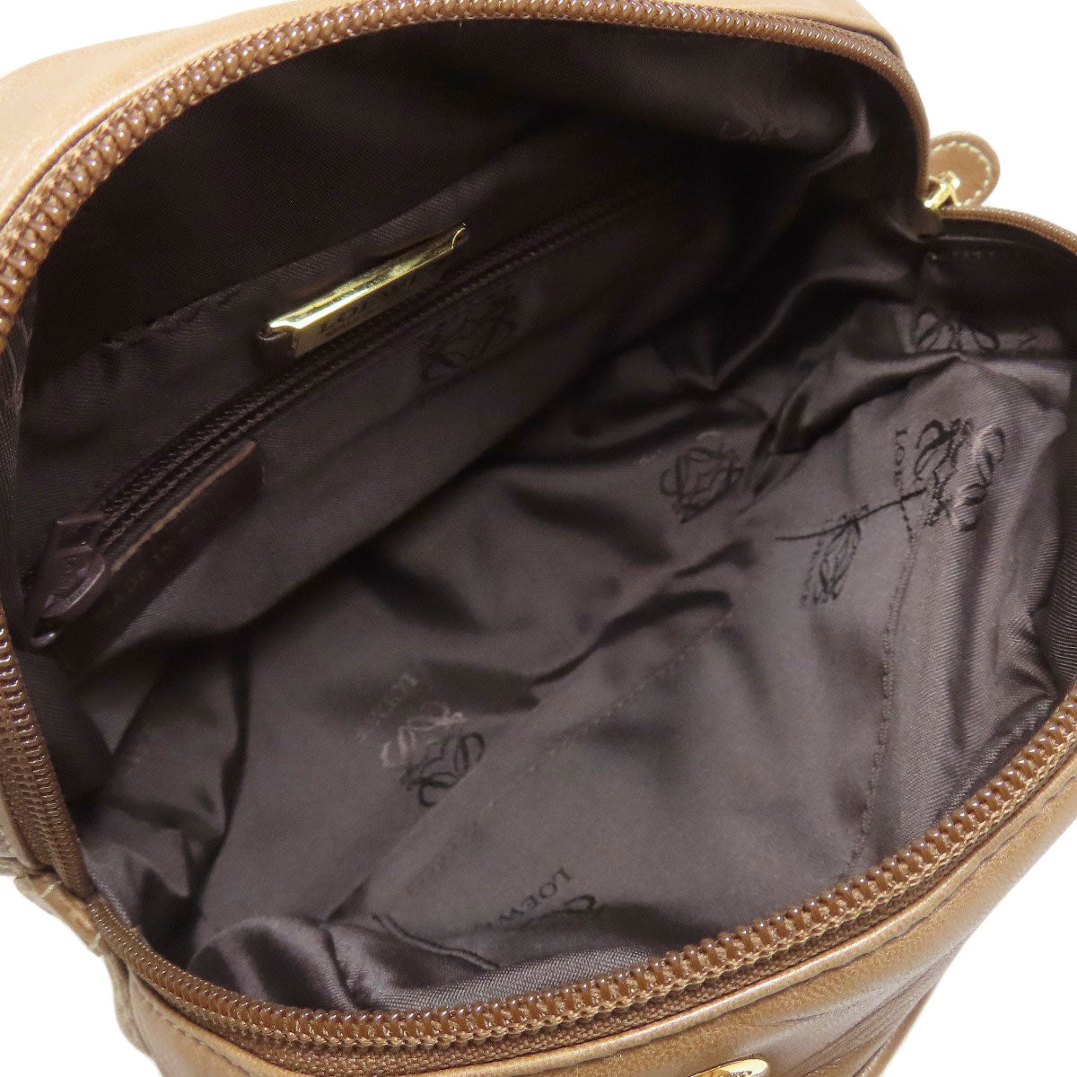 LOEWE Handbag lambskin Brown anagram