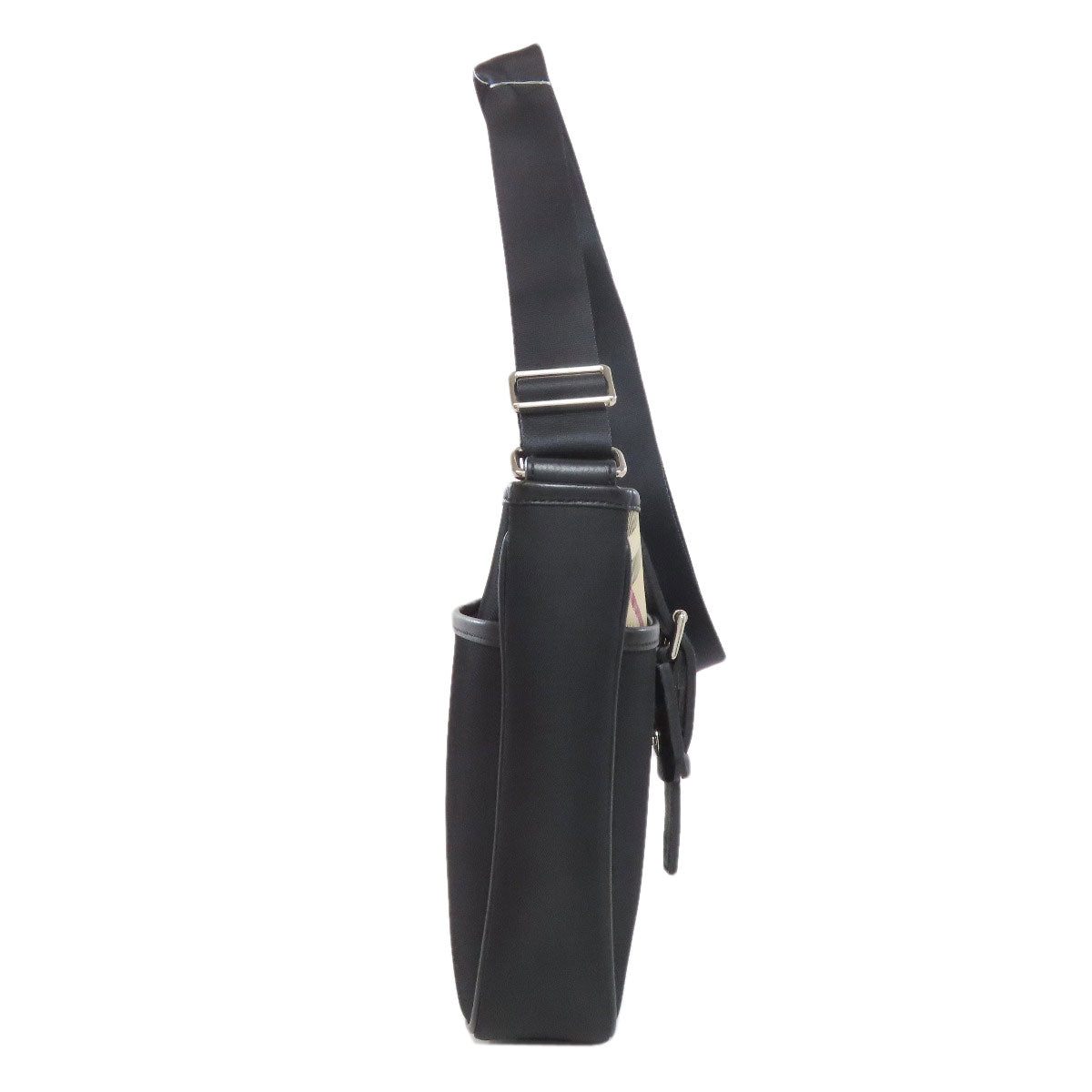 BURBERRY Shoulder Bag Nylon canvas beige Nova Check