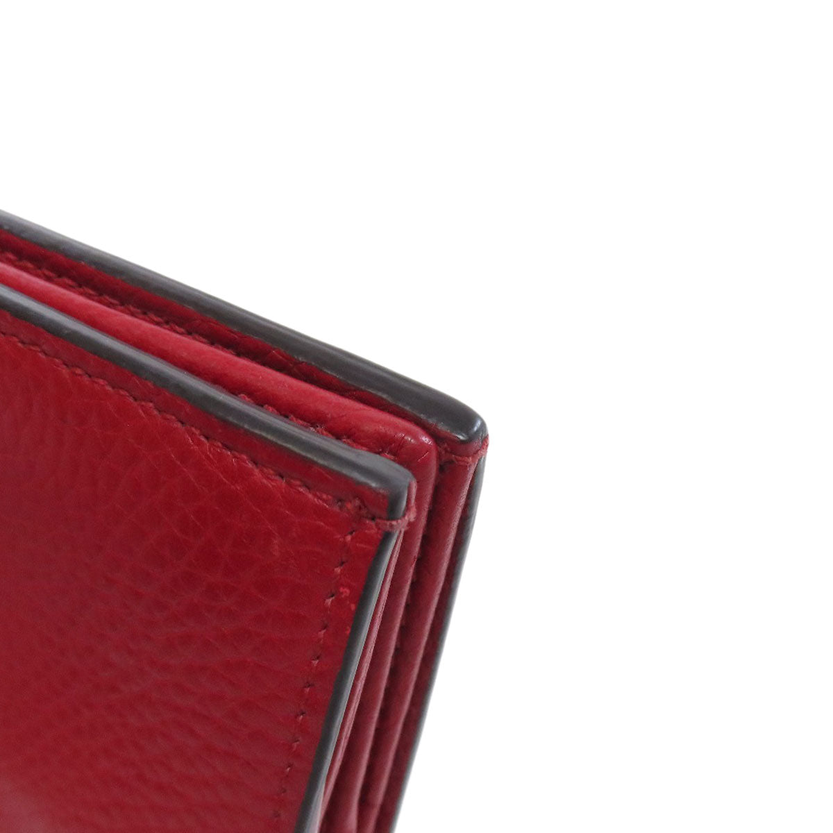 GUCCI Bifold Wallet 453169 Calfskin Red Animalie