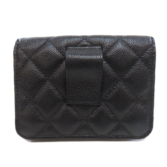 CHANEL Hip bag Grained Calfskin Skin black Matelasse Gold Metal
