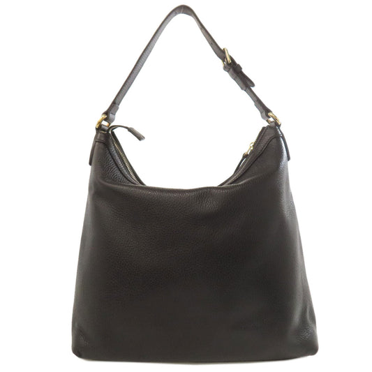 GUCCI Shoulder Bag 449711 leather black Outlet One Belt Interlocking G