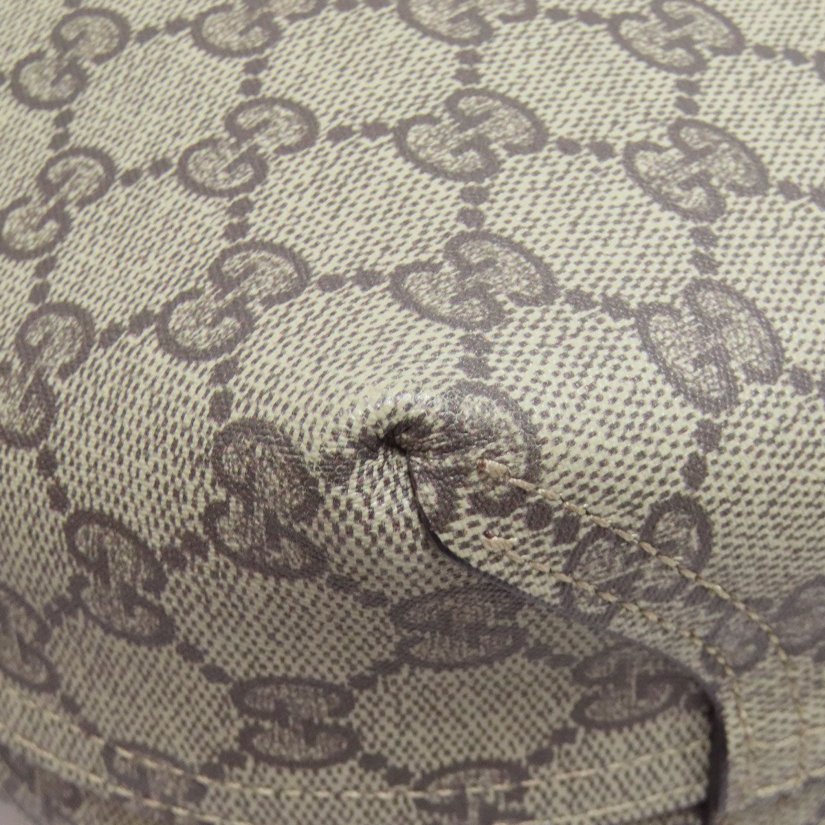 GUCCI Tote Bag 372613 PVC Brown GG Supreme Reversible