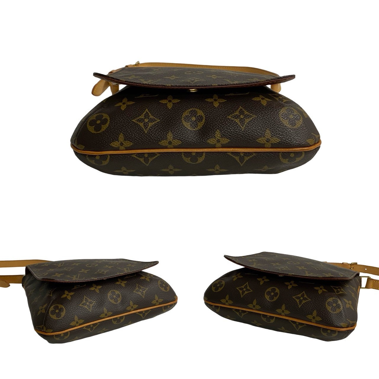 LOUIS VUITTON Shoulder Bag M51258 Leather, PVC Brown Monogram Musette salsa short mens(Unisex) Used Authentic