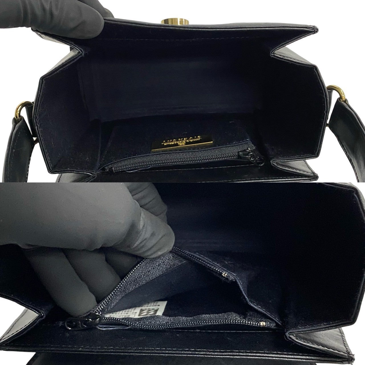 GIVENCHY Handbag leather black 4Glogo Metal mens(Unisex) Used Authentic