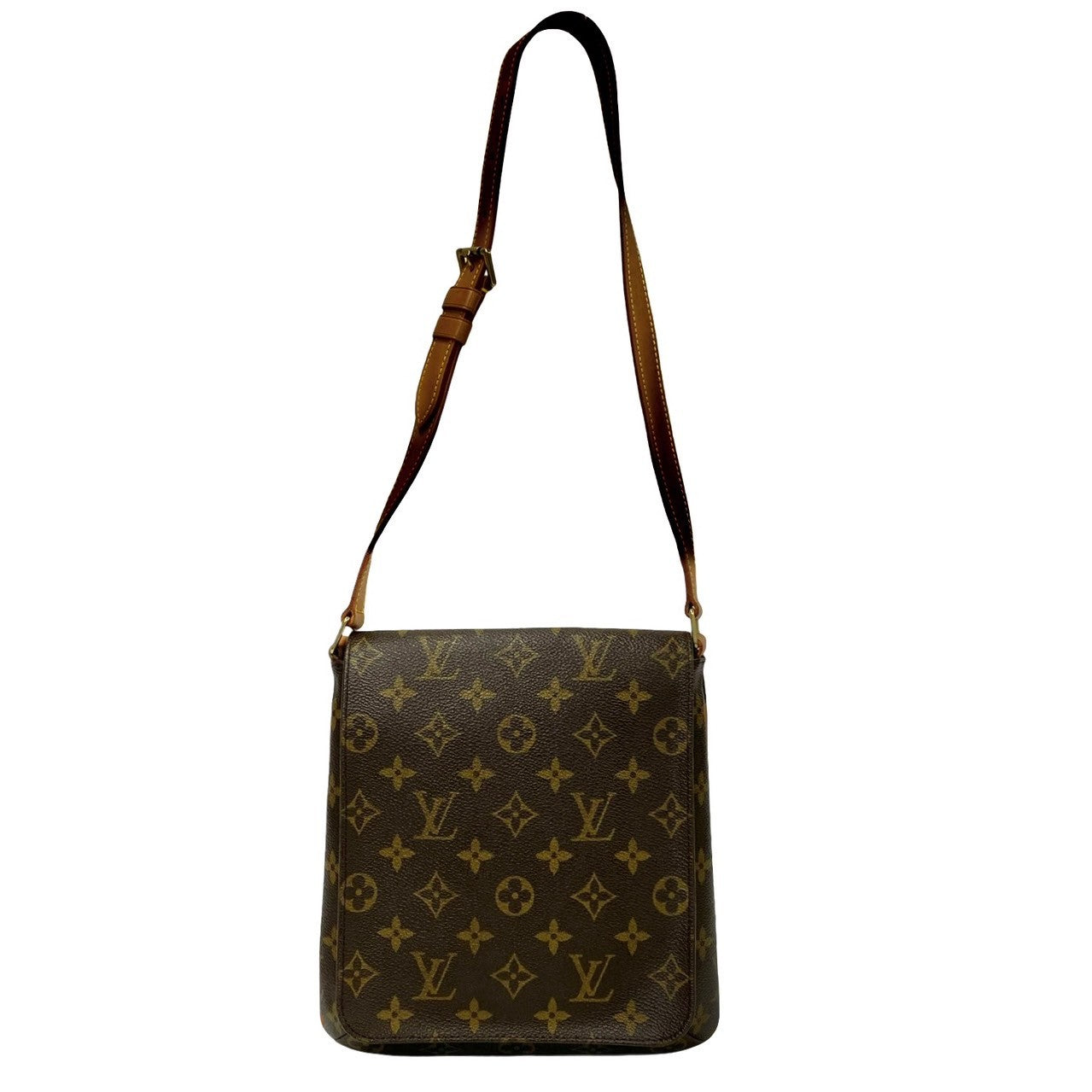 LOUIS VUITTON Shoulder Bag M51258 Leather, PVC Brown Monogram Musette Salsa Women Used Authentic
