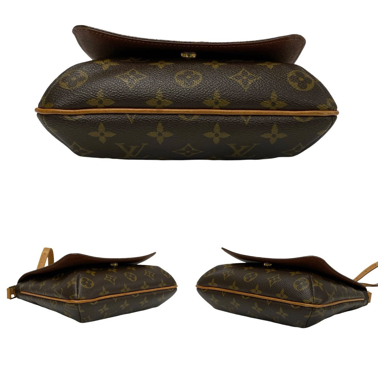 LOUIS VUITTON Shoulder Bag M51258 Leather, PVC Brown Monogram Musette Salsa Women Used Authentic