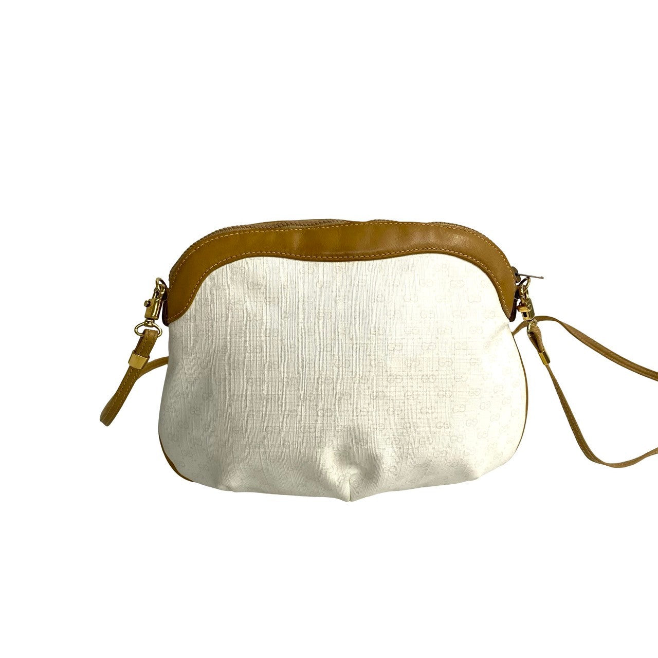 GUCCI Shoulder Bag Leather, PVC Brown Micro GG Women Used Authentic
