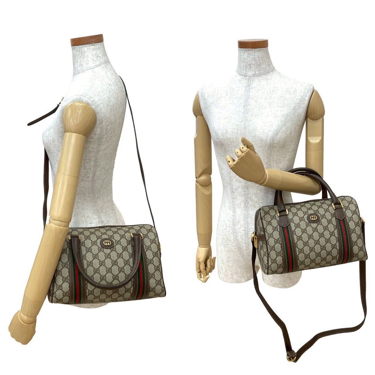 GUCCI Shoulder Bag leather Brown Sherry line