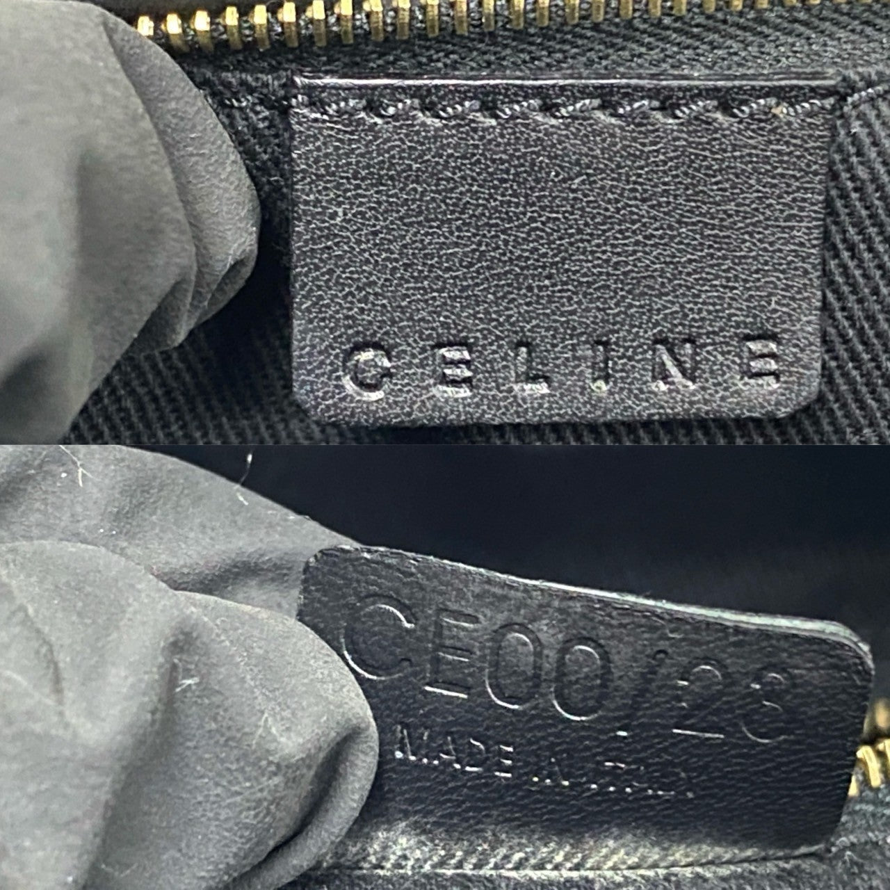 CELINE Boston Duffel bag Leather, PVC black Macadam Brazon Women(Unisex) Used Authentic
