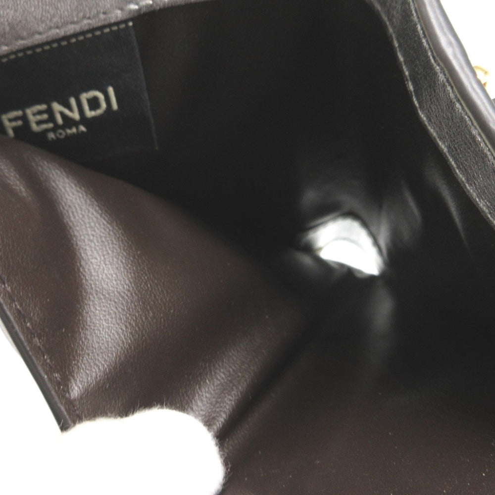 FENDI Bifold Wallet 8M0468 leather Silver