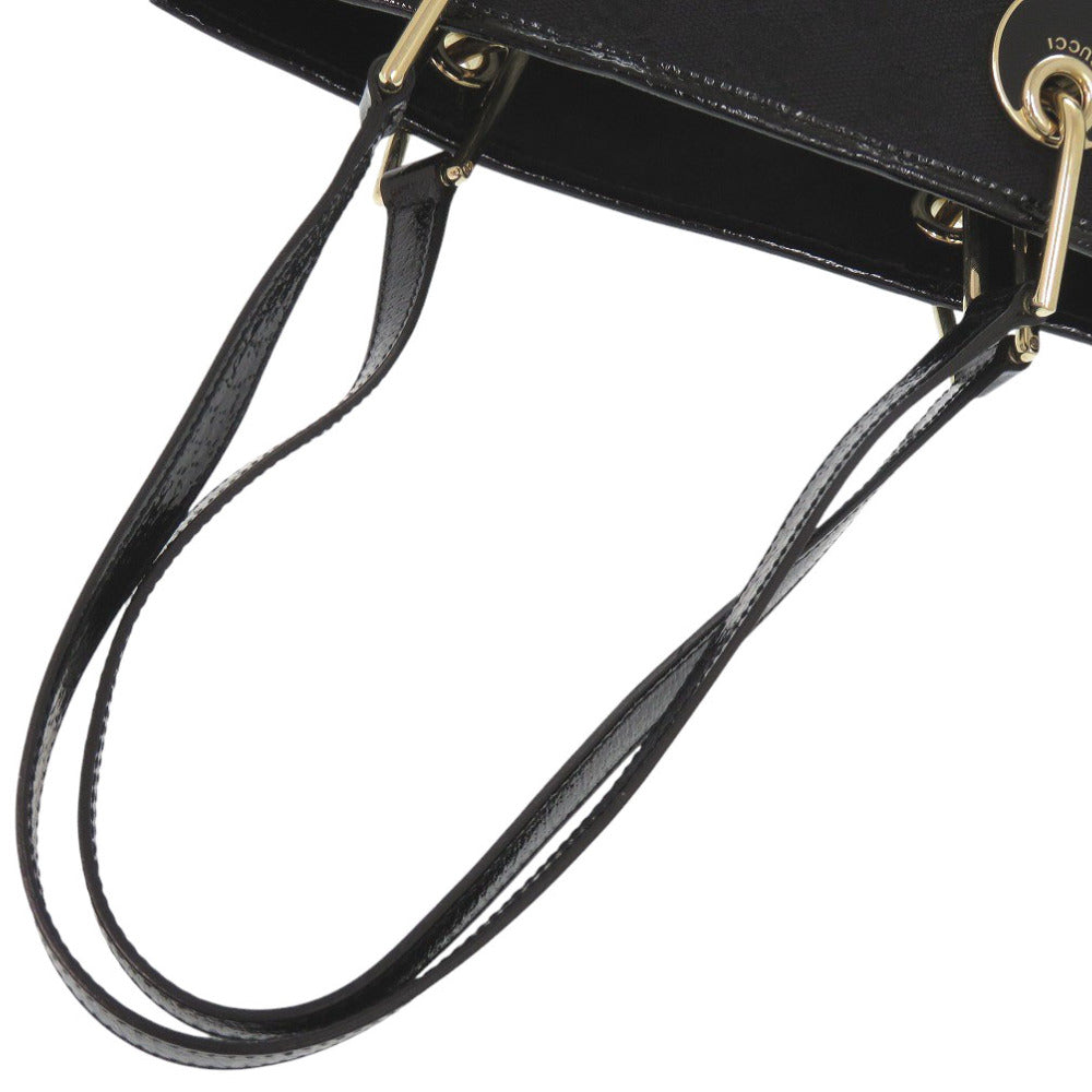 GUCCI Tote Bag 120840 GG canvas black Women Used Authentic