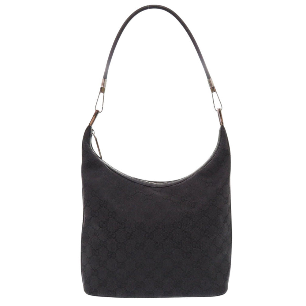 GUCCI Shoulder Bag 01234 203419 GG canvas black one belt Women Used Authentic