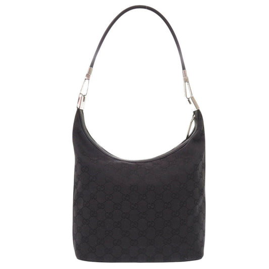 GUCCI Shoulder Bag 01234 203419 GG canvas black one belt Women Used Authentic
