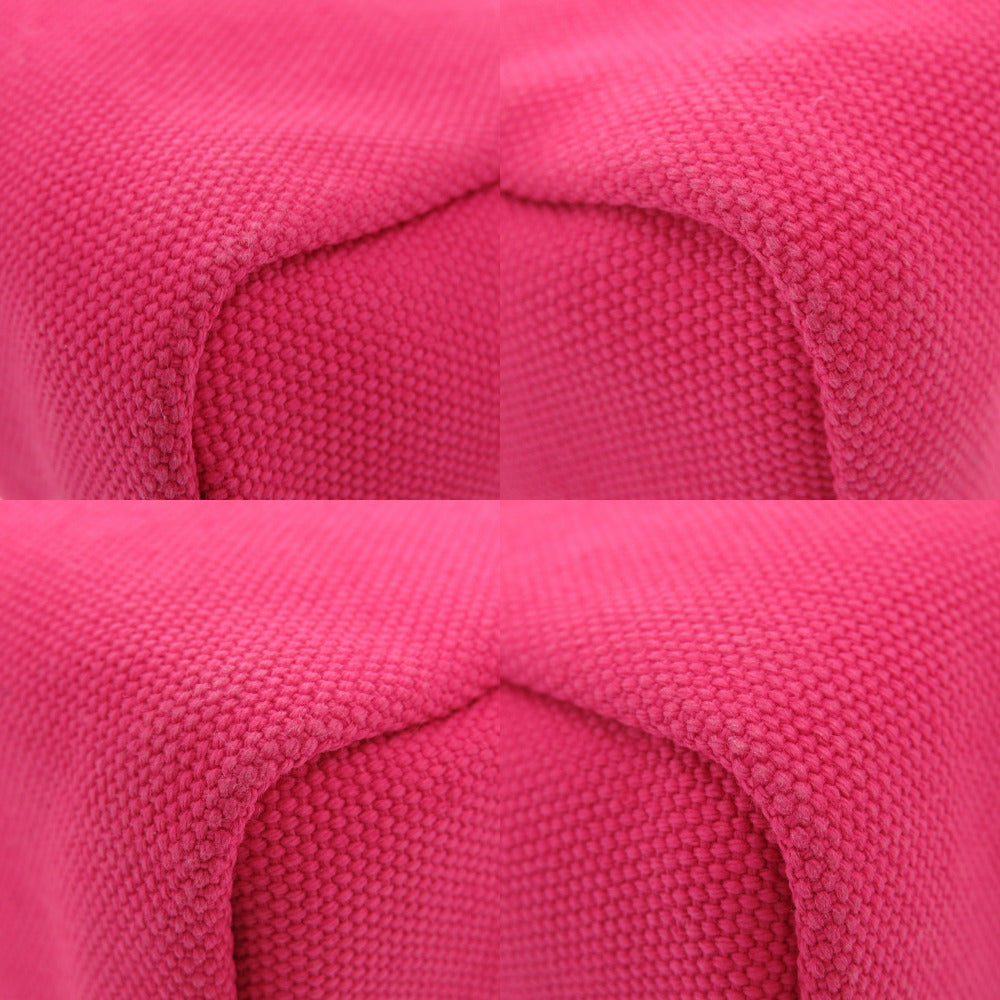 PRADA Pouch canvas pink Triangle logo Women Used Authentic
