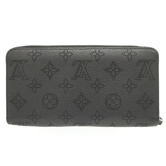 LOUIS VUITTON Long Wallet Purse M61867 Monogram Mahina black Zip Around Monogram Mahina Zippy wallet unisex(Unisex) Used Authentic