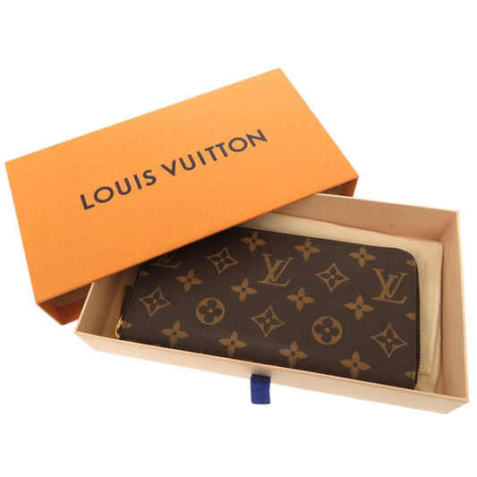 LOUIS VUITTON Long Wallet Purse M42616 Monogram canvas Brown Zip Around Zippy wallet unisex(Unisex) Used Authentic