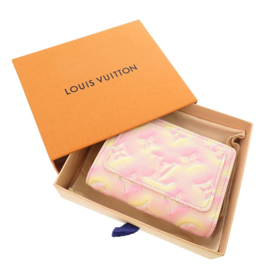 LOUIS VUITTON Bifold Wallet M81529 Monogram Ann Platt Light pink Monogram Unplant Portefeuille Claire Women Used Authentic