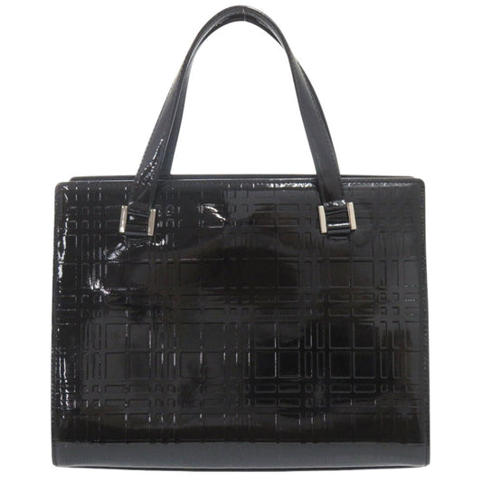 BURBERRY Handbag enamel black Check Pattern